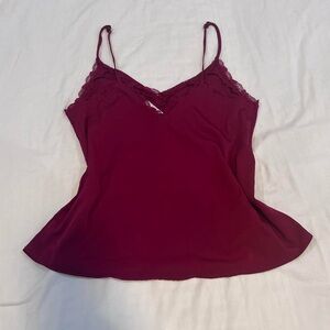 Abercrombie & Fitch Deep Red Lace Cami